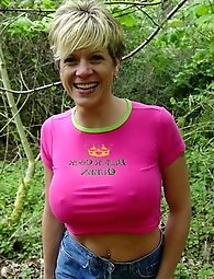 Tight experienced babes are posing nude in public