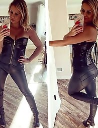 Insta Babe Jovigirl dressed in leather