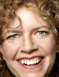 Aged female is having fun