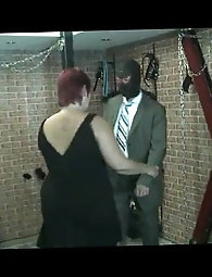 Mature prostitute is fucking in public